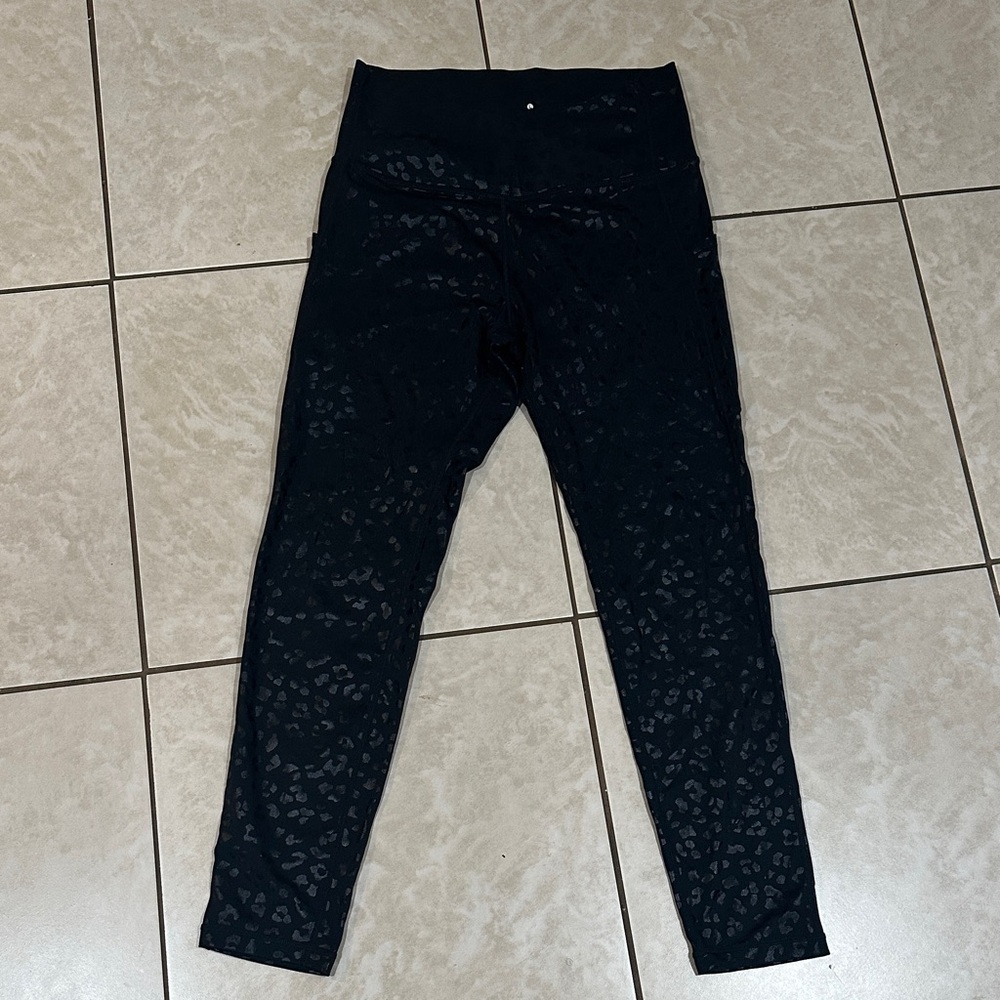 Black Leopard Print Leggings